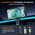 thumbnail image 2 of Funda magnética para iPhone 14 y iPhone 13, compatible con MagSafe, diseño de marco ondulado transparente 2025, borde suave, bonita funda protectora mate transparente a prueba de golpes, 2 of 6