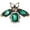 Green, variant on Bee Brooch Pin for Women Men – Crystal Rhinestone Honey Bee Animal Lapel Pin Vintage Gold Tone Fashion Jewelry Gift for Hat, Suit, Dress, Bag