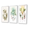thumbnail image 3 of Designart "Joyful Hanging Boho Houseplants in Botanical Bliss II" Abstract Botanicals Framed Wall Art Set Of 3 - Green Modern Frame Gallery Wall Set For Home Decor, 3 of 6