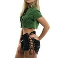 thumbnail image 5 of Women's Side-Tie Denim Shorts with High Slit Design, Adjustable Lace-Up Details for Sexy Summer Style,Black L, 5 of 5