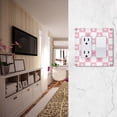thumbnail image 5 of Yayeee Rocker Switch Wall Plate 3-Gang 6.5"x4.6" Home Decorative Outlet Cover, Pink Checkered Heart, 5 of 6