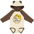 thumbnail image 3 of Inktastic Big Sister Sunflower Wreath Boys or Girls Long Sleeve Baby Bodysuit, 3 of 5