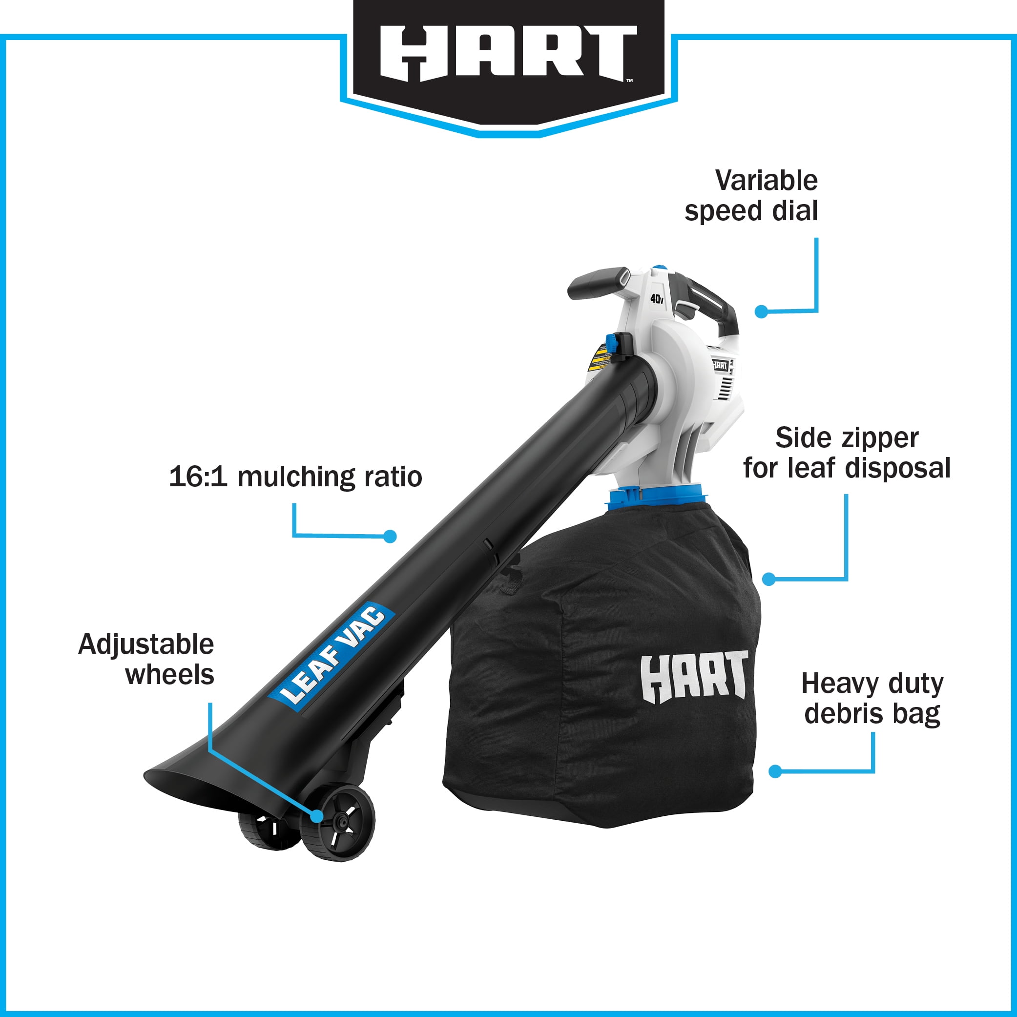 Hart 40v leaf vacuum deals