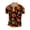 Ginger, variant on JULMCOMO Halloween Polo Shirts for Men Pumpkin Skull Spider Web Print Short Sleeve Collared Trendy Loose Fit Golf Shirts Party Graphic Tees Brown M