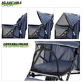 thumbnail image 4 of Compact 4-Wheels Pet Stroller, Lightweight Foldable Dog Jogging Stroller with Rear Storage and Mesh Window for Medium Dog, Cats up to 22lbs, Navy Blue, 4 of 5