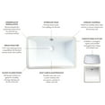 thumbnail image 4 of Kingston Brass LB20157 Grotto 20-Inch Ceramic Rectangular Undermount Bathroom Sink in White, 4 of 4