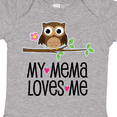 thumbnail image 4 of Inktastic Mema Loves Me Girl Owl Girls Baby Bodysuit, 4 of 5