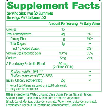 Culturelle Daily Probiotic Supplement Gummies with Prebiotic, 46 Ct, Unisex Probiotics