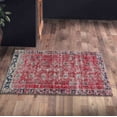 thumbnail image 6 of Red Rugs, Muted Rug, Faded Rug, Antique Style Rugs, Turkish Rug, Bedroom Rug, Office Decor Rug, Luxury Rug, Gift For Her, Step Rug, 2'x3' - 60x90 cm, 6 of 8