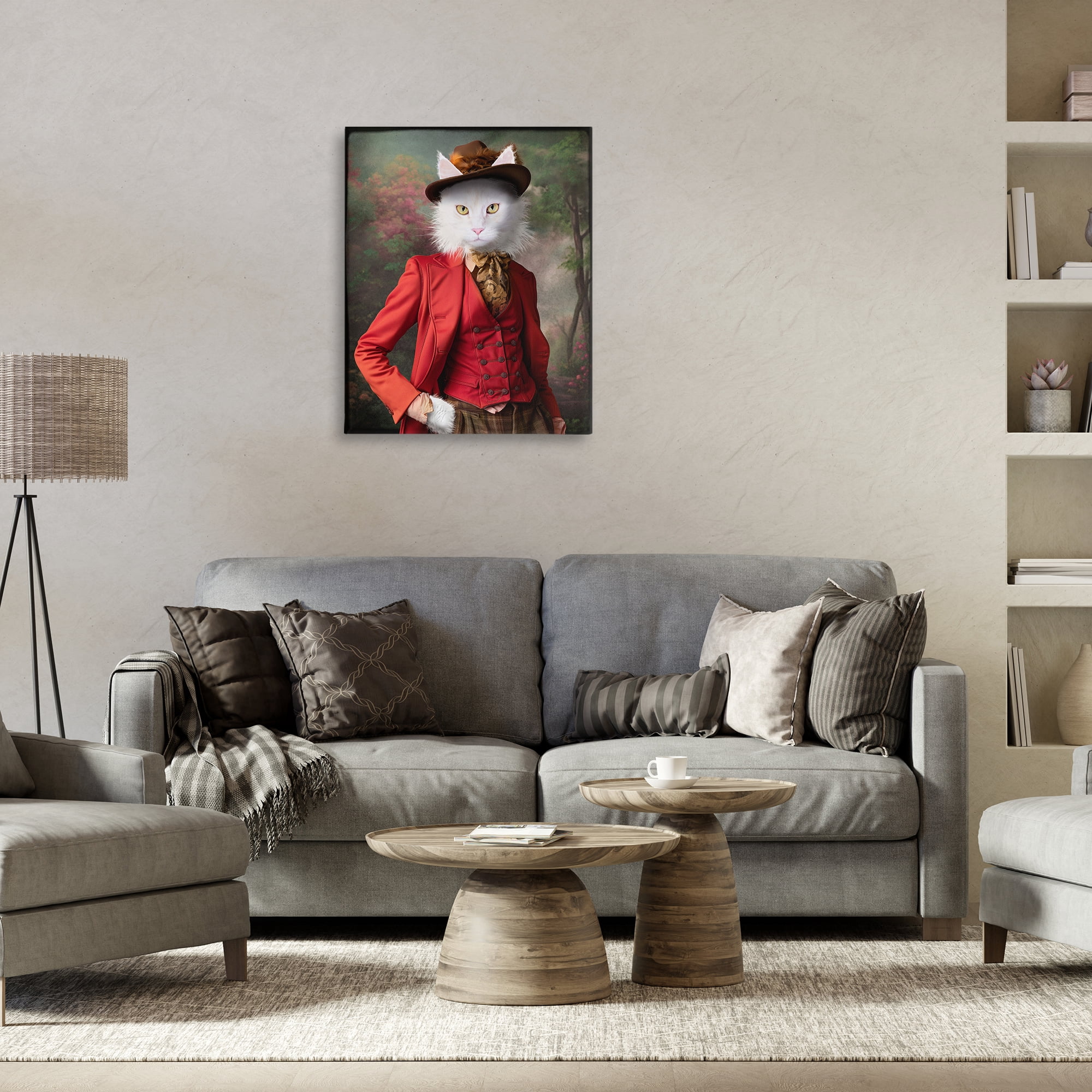Stupell Industries Colonial Classic Cat Portrait Animals & Insects Painting Gallery Wrapped Canvas Art Print Wall Art, 24 x 30