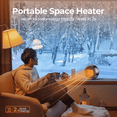 thumbnail image 3 of JKjoy Portable Space Heater, Electric Heaters with Thermostat,Small Mini desk Warm Heater for home,Office and Indoor Use Black, 3 of 8