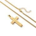 thumbnail image 4 of APSVO Football Cross Necklace for Men Stainless Steel Bible Verse Pendant with 20+2 Inch Chain First Communion Baptism Religious Sports Jewelry Gift, 4 of 6
