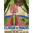 thumbnail image 2 of Unknown 15x18 Gold Ornate Wood Framed with Double Matting Museum Art Print Titled - Vintage Film Posters: Bird of Paradise Loiseau de Paradis, 2 of 4