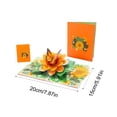 thumbnail image 3 of Moonsky 3D Butterfly Bouquet Pop Up Card Handcrafted Specialty Paper 1 Pack with Note Card for Mother's Day Teacher Appreciation Gift D, 3 of 4