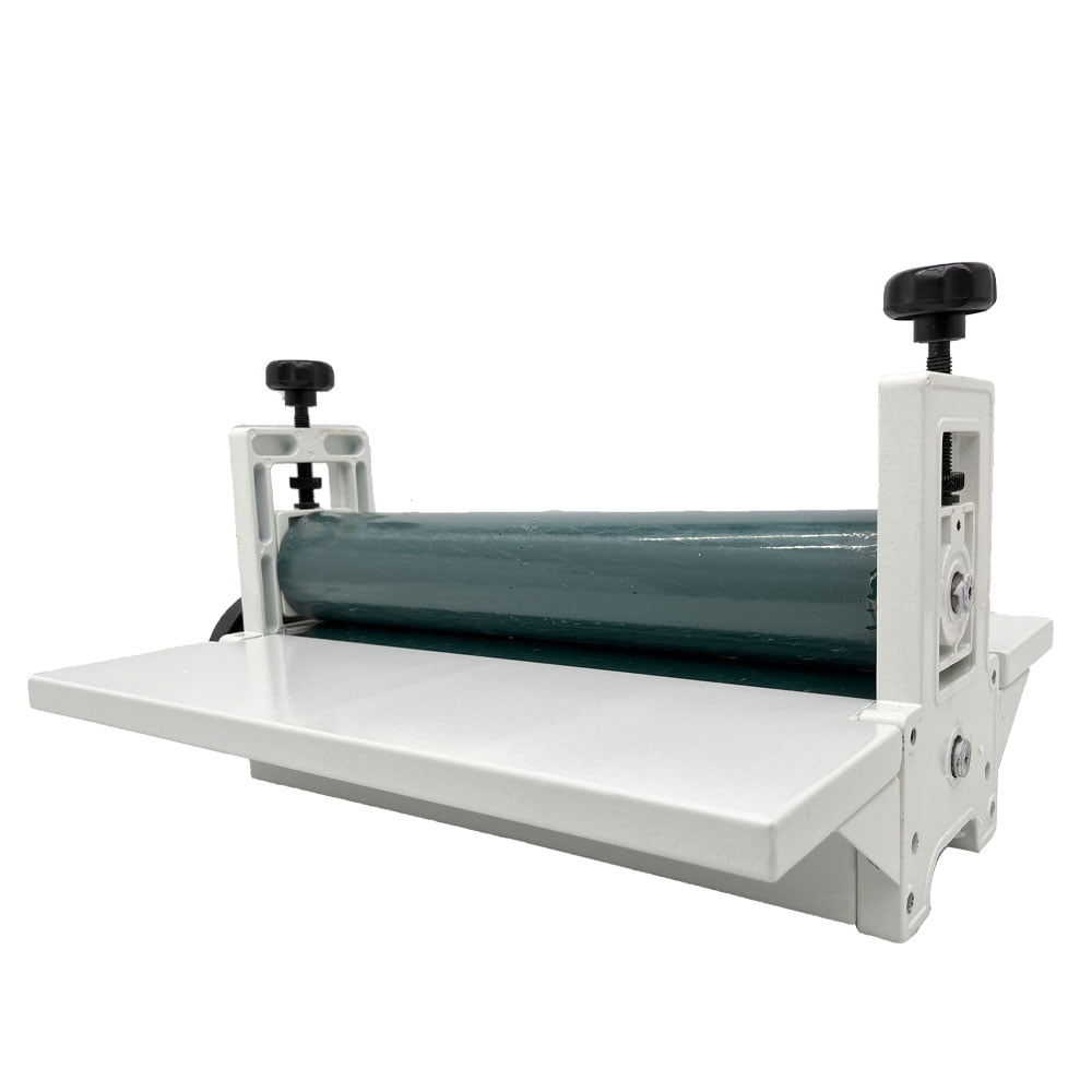 14in Manual Cold Mounting Machine Cold Roll Laminator with Platform and Regulating Bracket for Photo Paper