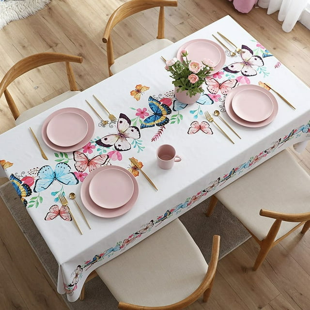 Nordic Table Runner Tablecloth One-piece Disposable Tablecloth Rectangular Tablecloth Coffee Table Fabric Table Mat PVC Waterproof and Oil-proof