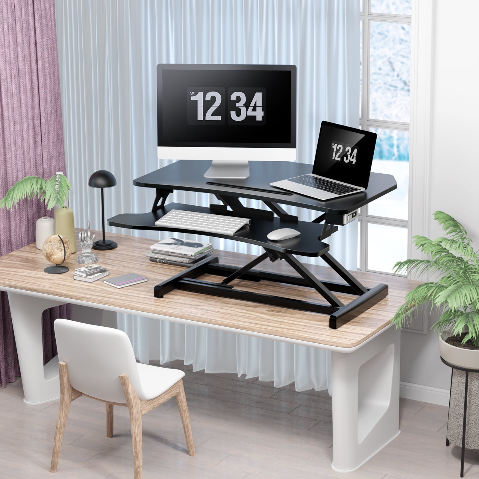 Buy Abox Electric Standing Desk Converter, Height Adjustable Sit Stand