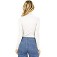 thumbnail image 3 of Ambiance Apparel Juniors Ribbed Long Sleeve Turtleneck Top (Small, Ivory), 3 of 3
