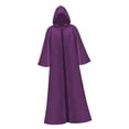 thumbnail image 4 of Capa con capucha para Halloween, capa de Cosplay de longitud completa, vestido de de mago, para fiesta de Pascua, Carnaval , violeta m, 4 of 8