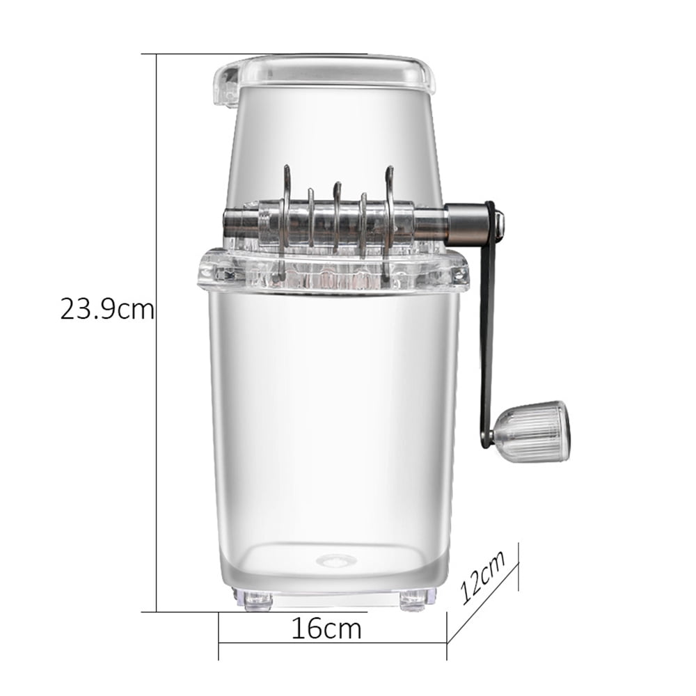 Ice Shredder for Snow Cone Transparent Handheld Ice Machine Portable Manual Cocktail Ice Crusher Shaver Aemiy Ice Crusher 