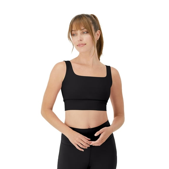 Hanes Women's Moves Square Neck Crop Bralette, Sizes XS-2XL