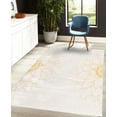thumbnail image 4 of Dahlia Flower Decorative Rug, Simplistic Drawing of Bushy Sunflower Daisy Like Large Petals Image Print, Quality Carpet for Bedroom Dorm and Living Room, 6 Sizes, Earth Yellow, by Ambesonne, 4 of 4
