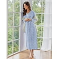 thumbnail image 7 of Avidlove Women's Long Sleeve Nightgown Long Sleepshirts Henley Sleep Dress Full Length Sleepwear, 7 of 7