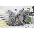 thumbnail image 2 of Weave Pattern Teal and Gray Decorative Throw Pillowcase (18"x18" Set of 2), 2 of 4