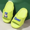 thumbnail image 2 of Staki Kid Slippers Summer Kids Girls Slide Sandals Toddler Slippers Girls Non-slip Summer Casual Beach Water Shoes for Indoor & Outdoor(Green,11 Little Kid), 2 of 5
