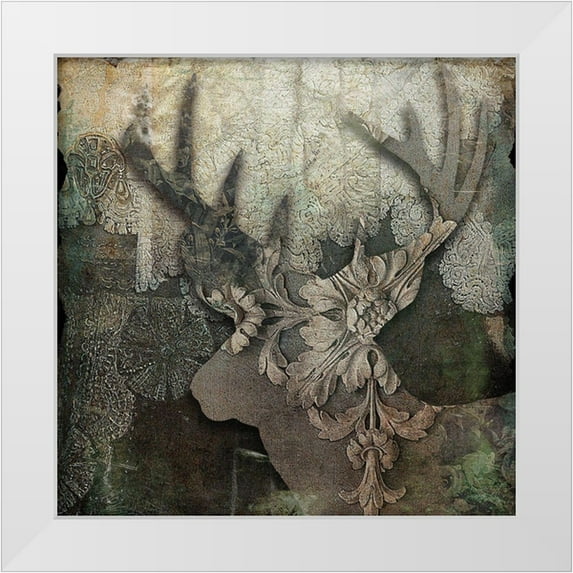 Sophie 6 12x12 White Modern Wood Framed Museum Art Print Titled - Gothic Forest Deer