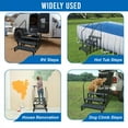 thumbnail image 3 of Gonipol RV Stairs with 2 Handrails Outdoor 4-Step RV Stairs with Double Handrails Heavy-Duty Steps Home Renovation Ladder for Travel Trailer Swimming Pools, 3 of 7
