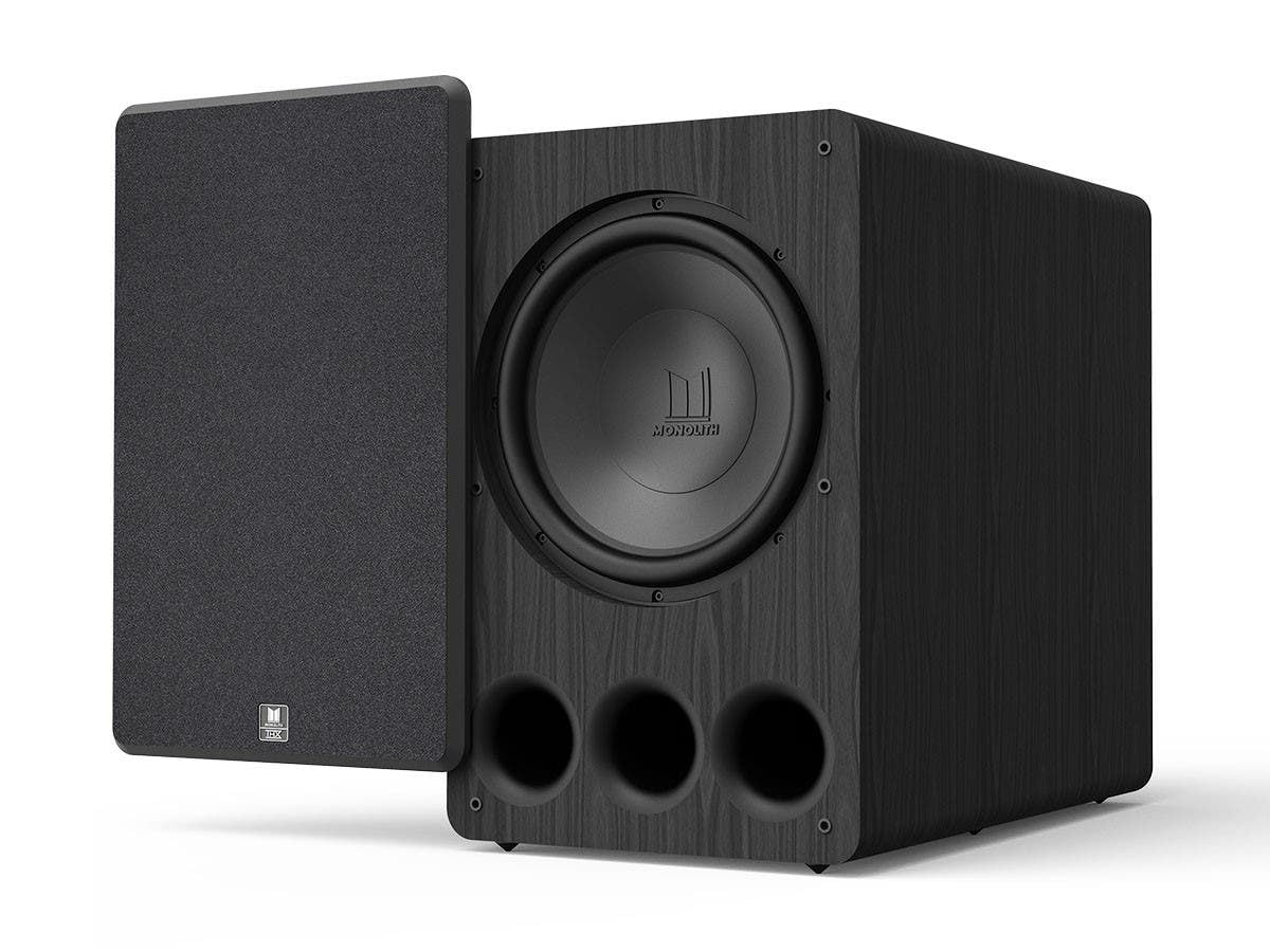 Monoprice Monolith M-15 V2 15in THX Certified Ultra 1000 Watt Subwoofer Amplifier, Low Distortion, High Power Output, Vented HDF Cabinet
