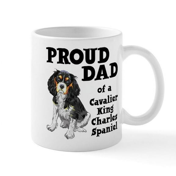 CafePress - CAVALIER DAD Mug - 11 oz Ceramic Mug - Novelty Coffee Tea Cup