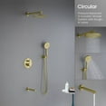 thumbnail image 3 of Kibi Circular Pressure Balanced 3-Function Shower System with Rough-In Valve, 3 of 3