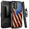 thumbnail image 1 of DALUX V Hybrid Kickstand Holster Phone Case Cover Compatible with T-Mobile Nokia G400 5G (2022) - Graffiti US Flag Print, 1 of 2