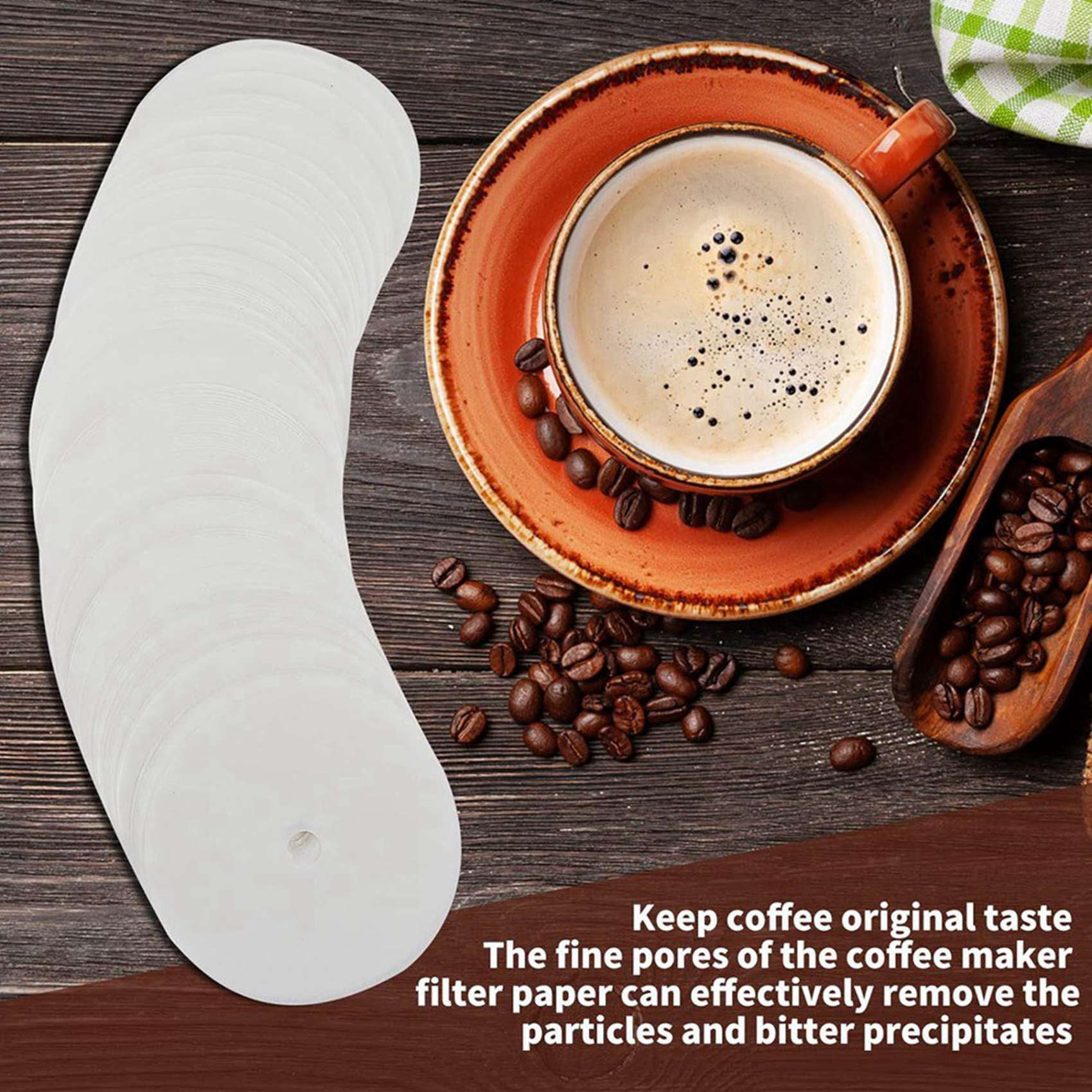 Lot De 500 Filtres à Café Percolateurs Jetables Naturels Non