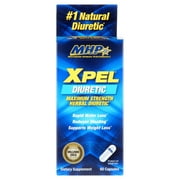 Xpel Maximum Strength All-Natural Herbal Diuretic, Fast Acting Water Pill – Relieves Water Retention, Bloating, and Supports Weight Loss, 60 Capsules