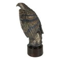 thumbnail image 5 of Large Grand Bald Eagle Perching On USA American Flag Figurine With Round Base, 5 of 12