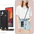 thumbnail image 2 of for Samsung Galaxy S25 Ultra (Not S25) Crossbody Wrist Strap Wallet Case with Cash Change Slot, Removable Adjustable Shoulder Lanyard PU Leather Cover for Samsung Galaxy S25 Ultra XK-Black, 2 of 16