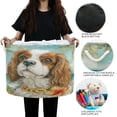 thumbnail image 6 of WOBOGO Cavalier King Charles Spaniel Dog Toy Storage Basket 20×14in Canvas Laundry Hamper for Living Room Kids Room Bathroom Organizer, 6 of 6