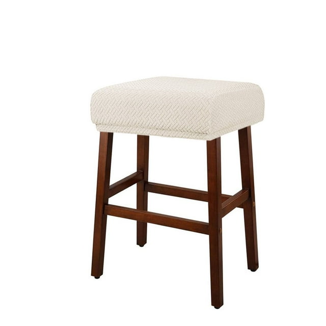 HLONK AUQ Sofa Covers Washable Bar Stool Covers Elastic Bench Seat Cover Versatile Rectangular Ottoman Cover Fabric Furniture Protection for Home White