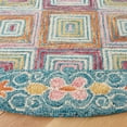 thumbnail image 3 of SAFAVIEH Aspen Priscilla Geometric Squares Wool Area Rug, Pink/Gold, 6' x 6' Round, 3 of 7