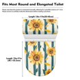 thumbnail image 7 of HELLHERO 2 Pack Toilet Protector Cover Elastic Edge Polyester Fabric, Adjustable, Indoor Home, Sunflower Pattern, 7 of 7