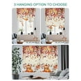 thumbnail image 4 of Fall White Pumpkin Tie Up Curtains for Windows 45 Inch Length Balloon Curtains Kitchen Adjustable Balloon Window Shade Thanksgiving Orange Leaves Country Tie Up Bathroom Curtain Window 52"x45", 4 of 6