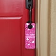 thumbnail image 4 of Cute Hearts Love Pattern on Pink Plastic Door Knob Hanger Sign, 4 of 6