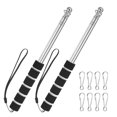 thumbnail image 1 of Uxcell 2-Pack Telescopic Handheld Flagpoles, 3.9ft/1.2m Stainless Steel Handheld Portable Extendable Flagpoles [Black], 1 of 7