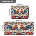 thumbnail image 3 of 2-Piece Kitchen Rugs Set Non-Slip Mats Carpet Floor for Kitchen, Bathroom (19.7"x27.6" & 19.7"x47.2") Male and Female Chickens, 3 of 7