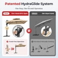thumbnail image 4 of Alpha Joy 12x9ft Outdoor Patio Umbrella Large Rectangle Offset Cantilever Double Umbrella with 360°Rotation, Beige, 4 of 9