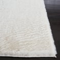 thumbnail image 4 of Safavieh Faux Rabbit Fur David Solid Machine Washable Slip Resistant Area Rug, Off White, 5' x 7', 4 of 12