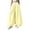 Yellow, variant on Summer Womens Casual Palazzo Pants Flowy Wide Leg Bottoms Soft Ice Silk Fabric Loose Fit Comfortable Trousers with Skirt Design Full Length Black L